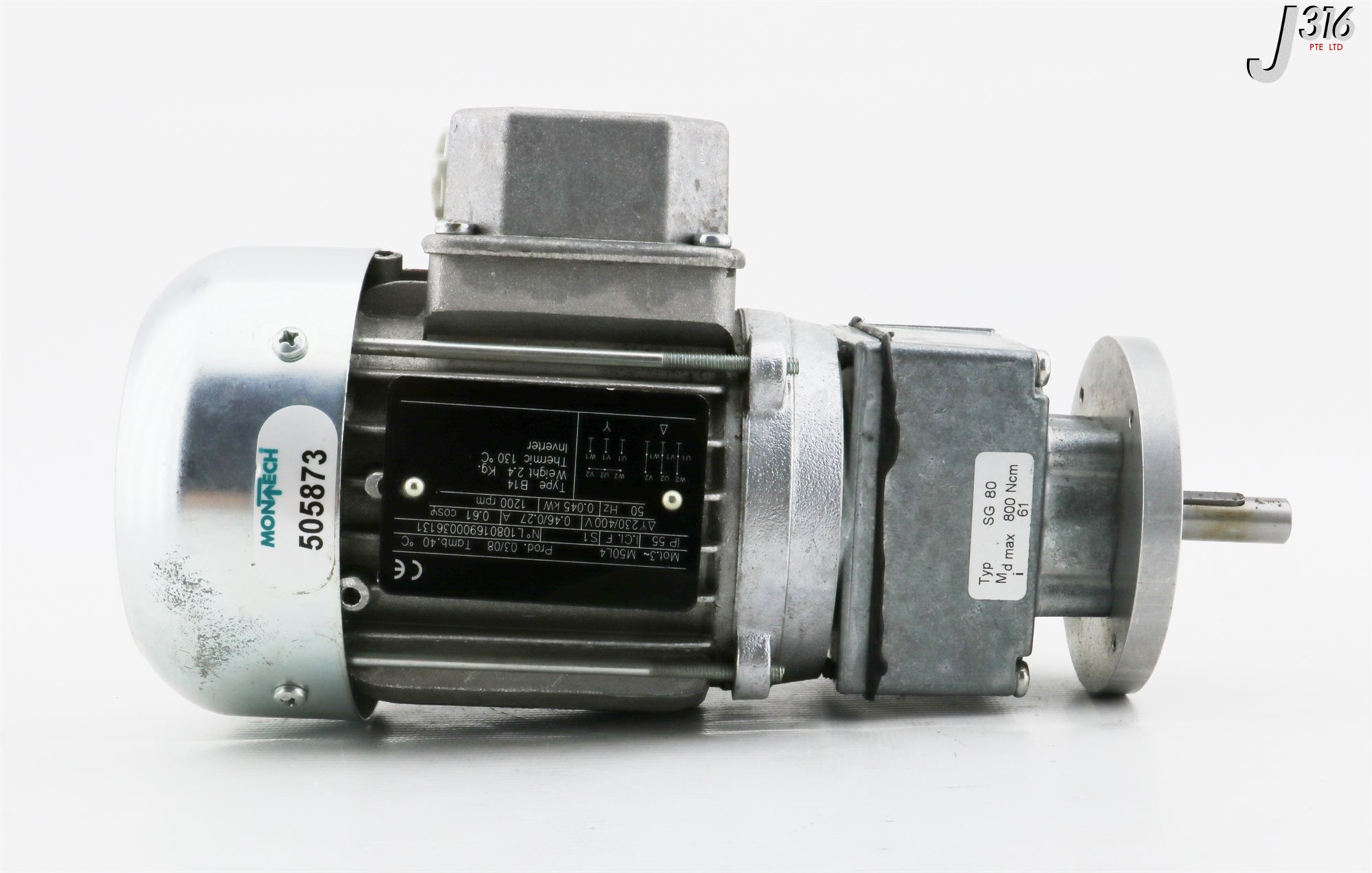 32253 MONTECH GEAR HEAD, 505873 W/ SG 80 GEAR MOTOR M50L4 | eBay